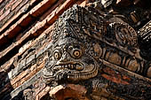 Bagan Myanmar. original stucco of the walls of Thambula Temple. 